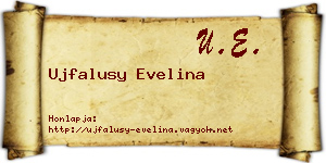 Ujfalusy Evelina névjegykártya